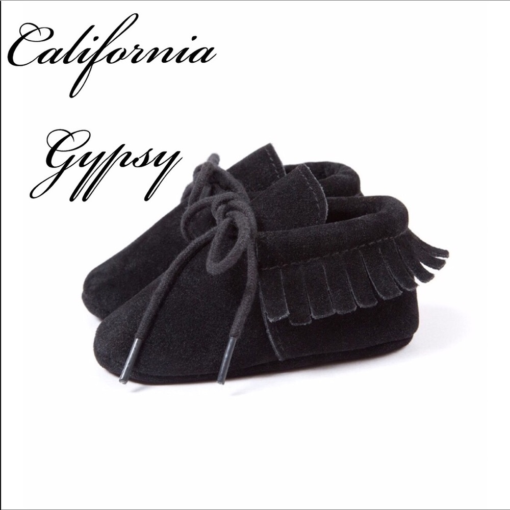 Baby hippie boho fringe moccasins🌸 - Picture 2 of 2